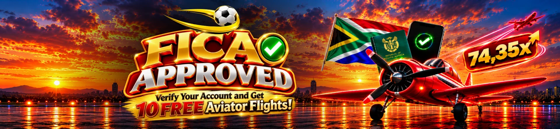 ScoreBet FICA Bonus, verify your account and get 10 free Aviator flights