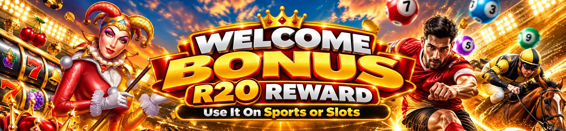 ScoreBet Welcome Bonus, R20 reward to use on Sports or Slots