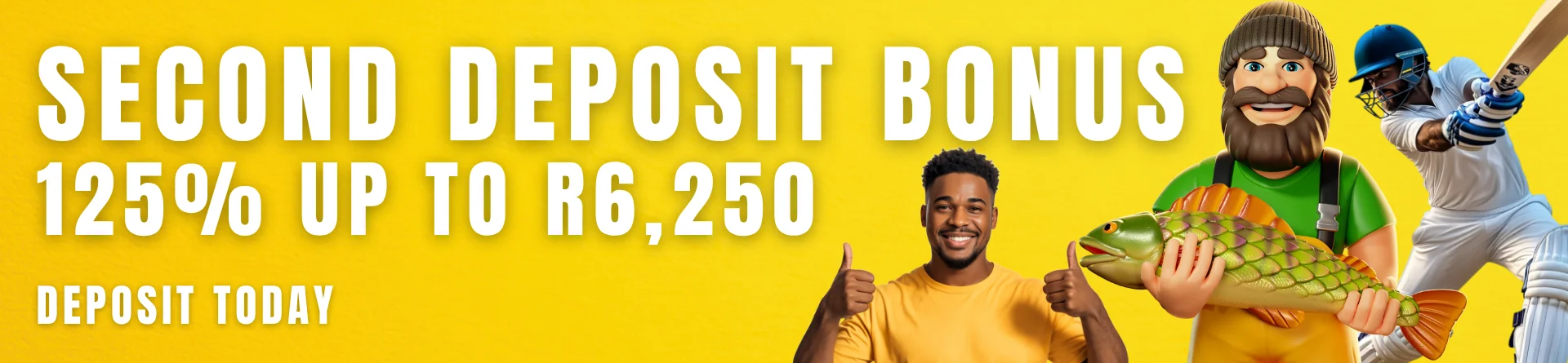 2nd Deposit Bonus — 125% up to R12,000